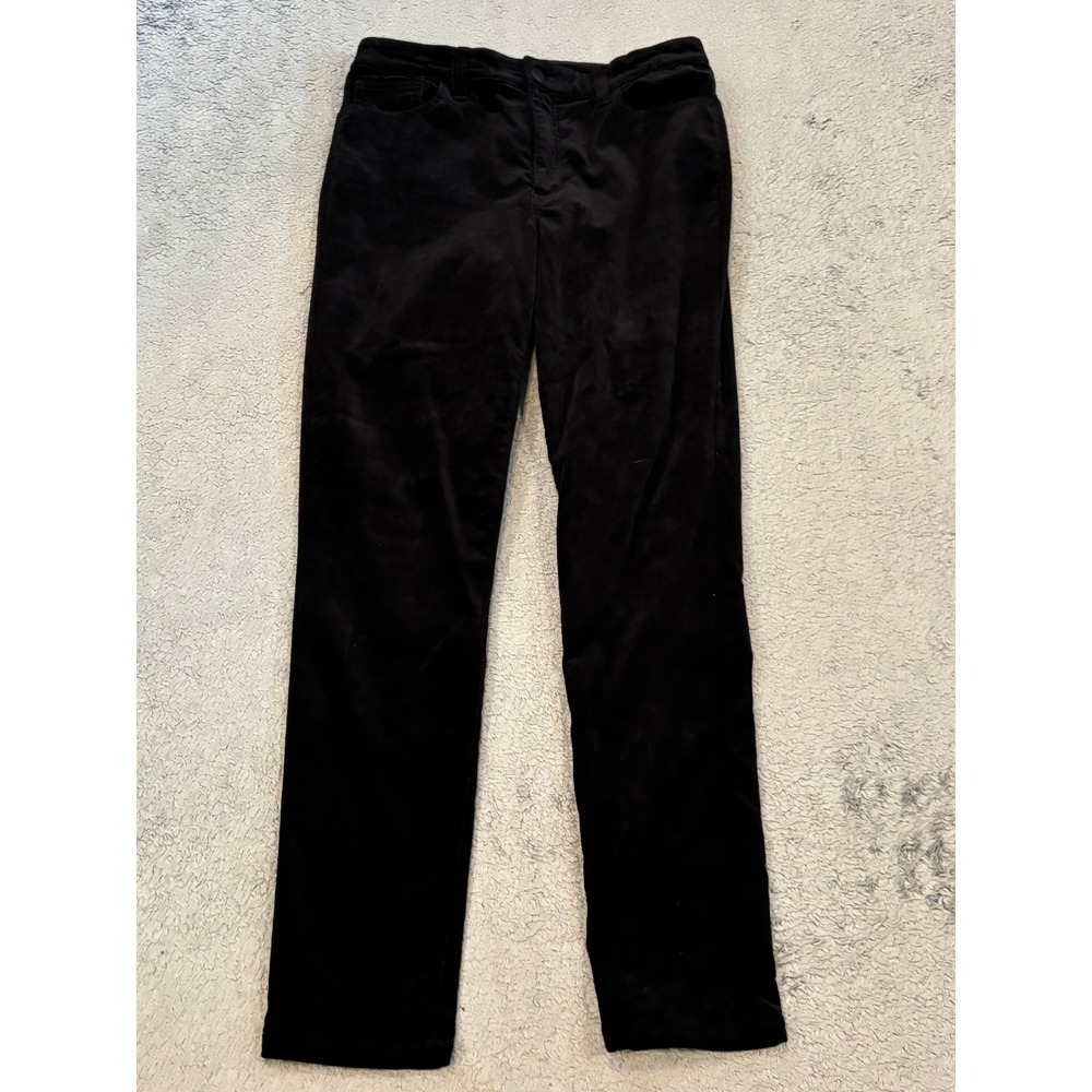 Joe's Jeans Black Velvet Straight Leg Pants W27 Mid Rise 5-Pocket RN149497